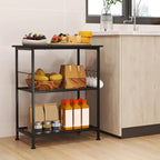 3-Tier Kitchen Serving Cart Utility Rolling Microwave Rack