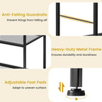 3-Tier Kitchen Serving Cart Utility Rolling Microwave Rack