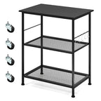 3-Tier Kitchen Serving Cart Utility Rolling Microwave Rack