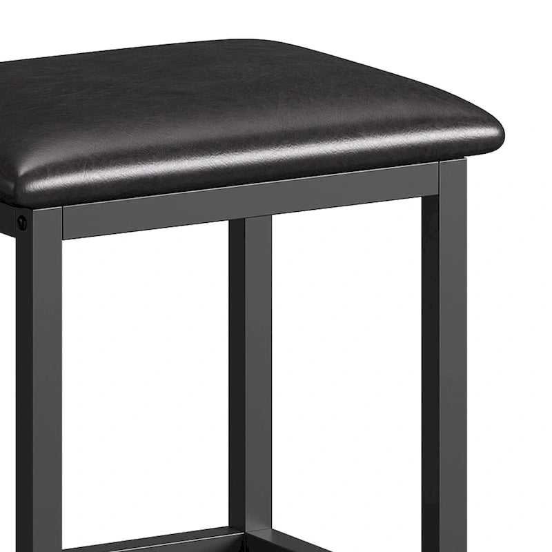 Rolling Kitchen Island with Trash Can Storage Cabinet and 2 Bar Stools