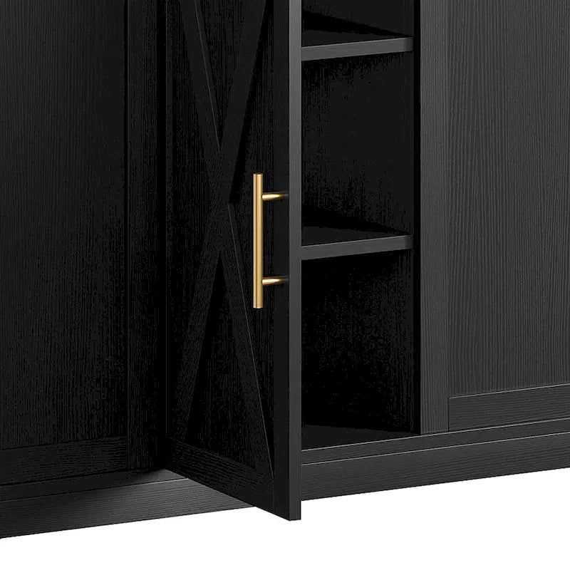Rolling Kitchen Island with Trash Can Storage Cabinet and 2 Bar Stools