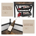 Rolling Bar Cart 3-Tier Industrial Buffet Serving Trolley