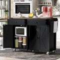 Kitchen Island with Power Outlet, Drop Leaf, Spice Rack and Drawer