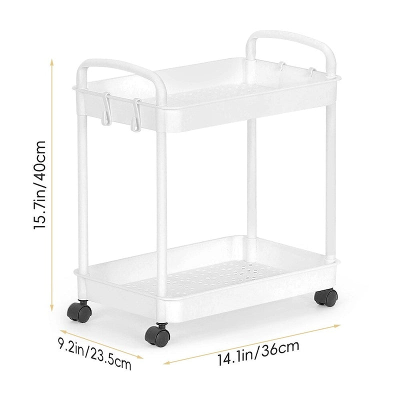 Multi-Tier Rolling Storage Cart with 360° Wheels