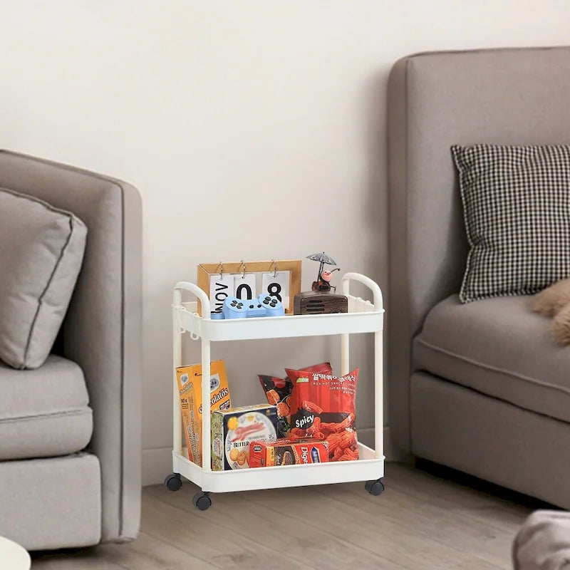 Multi-Tier Rolling Storage Cart with 360° Wheels