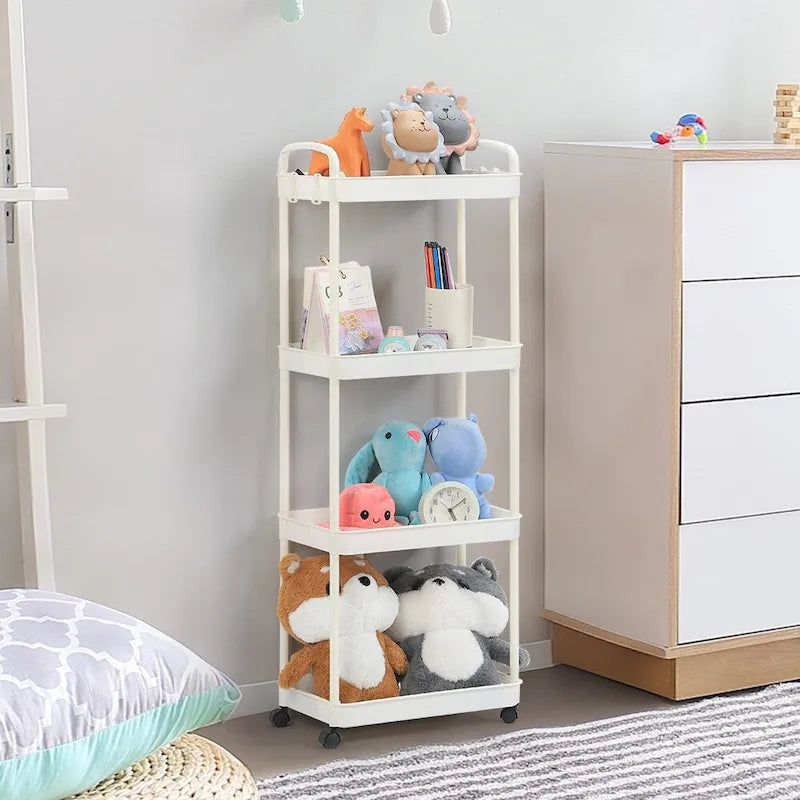 Multi-Tier Rolling Storage Cart with 360° Wheels