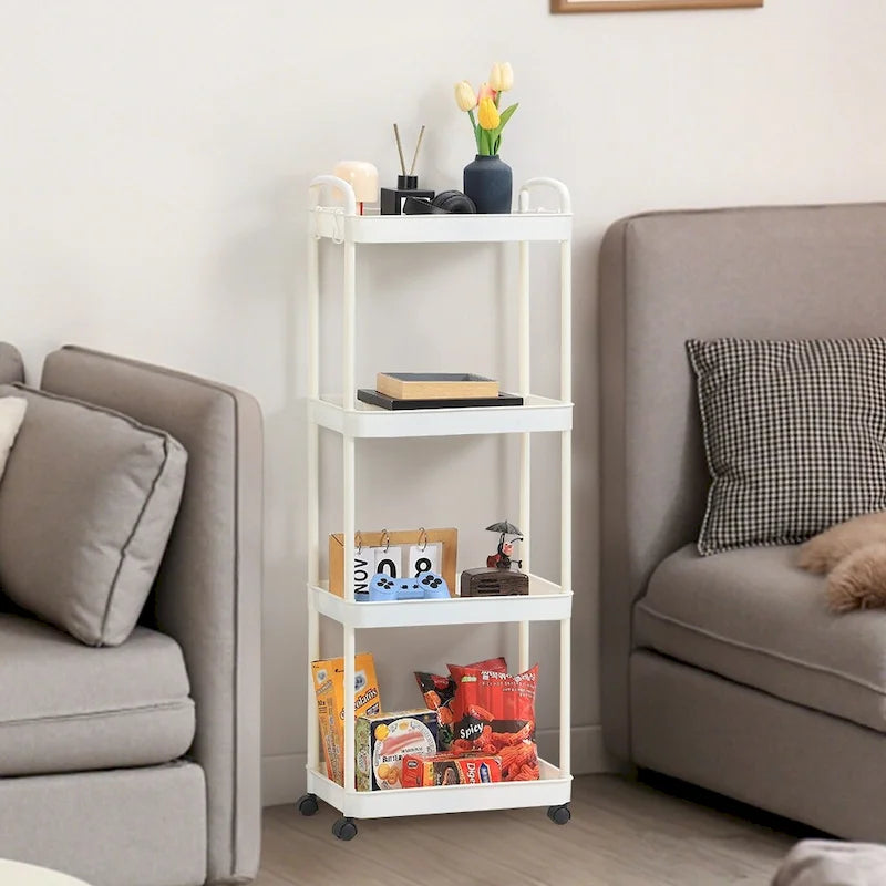 Multi-Tier Rolling Storage Cart with 360° Wheels