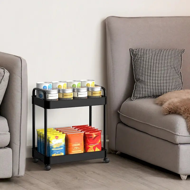 Multi-Tier Rolling Storage Cart with 360° Wheels