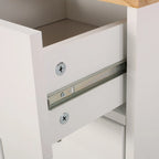 Contemporary Kitchen Cart with Wheels - 31.50 W x 17.75 D x 34.50 H