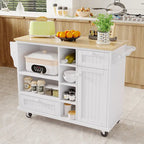 Carrello isola da cucina con spazio contenitore