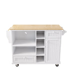 Carrello isola da cucina con spazio contenitore