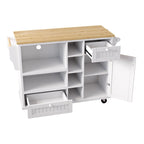 Carrello isola da cucina con spazio contenitore