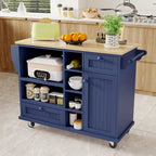 Carrello isola da cucina con spazio contenitore