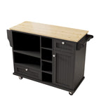 Carrello isola da cucina con spazio contenitore