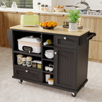 Carrello isola da cucina con spazio contenitore