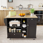 Carrello isola da cucina con spazio contenitore