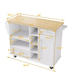 Carrello isola da cucina con spazio contenitore