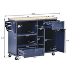 Carrello isola da cucina con spazio contenitore