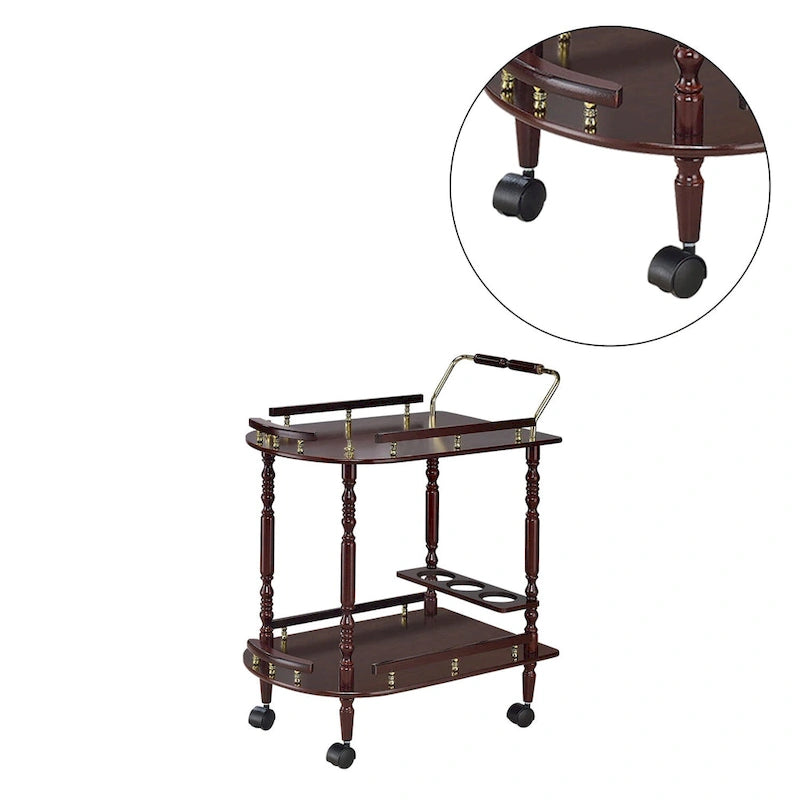 2-Tier Serving Cart with Casters