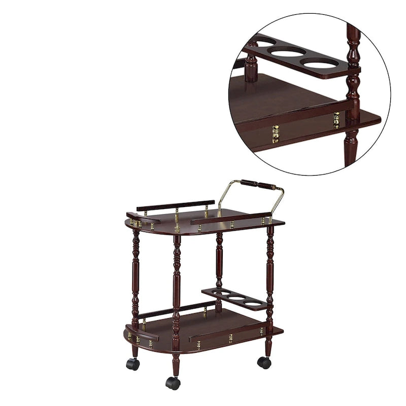 2-Tier Serving Cart with Casters