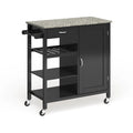 Wooden 3-Shelf Kitchen Cart
