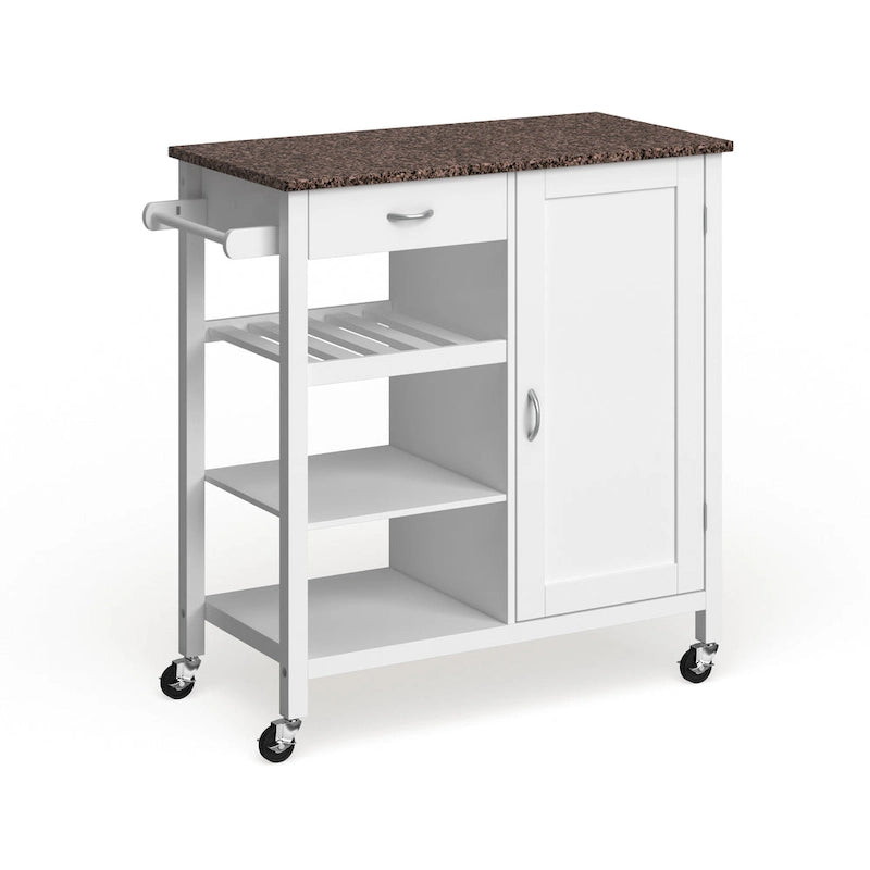 Wooden 3-Shelf Kitchen Cart
