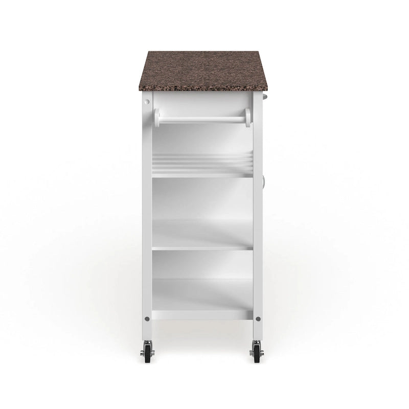 Wooden 3-Shelf Kitchen Cart
