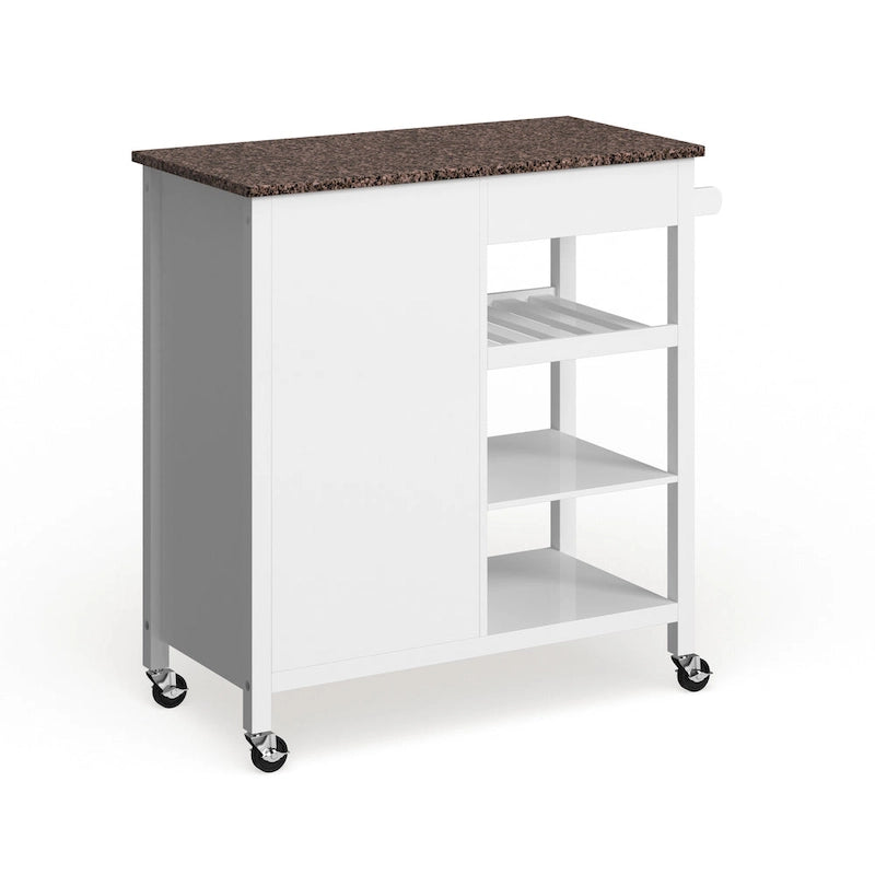 Wooden 3-Shelf Kitchen Cart