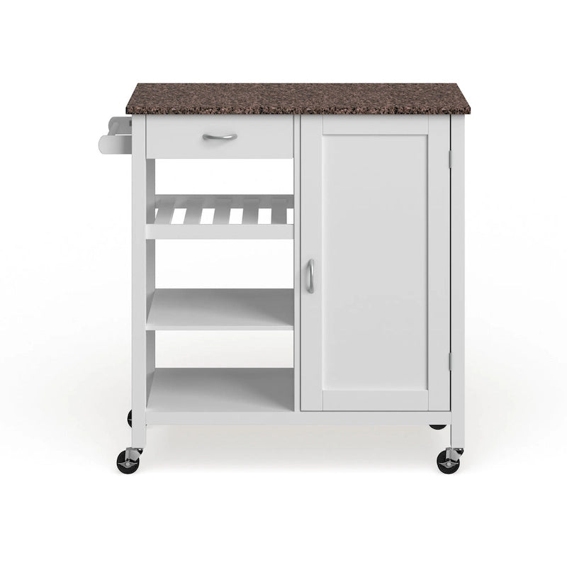 Wooden 3-Shelf Kitchen Cart