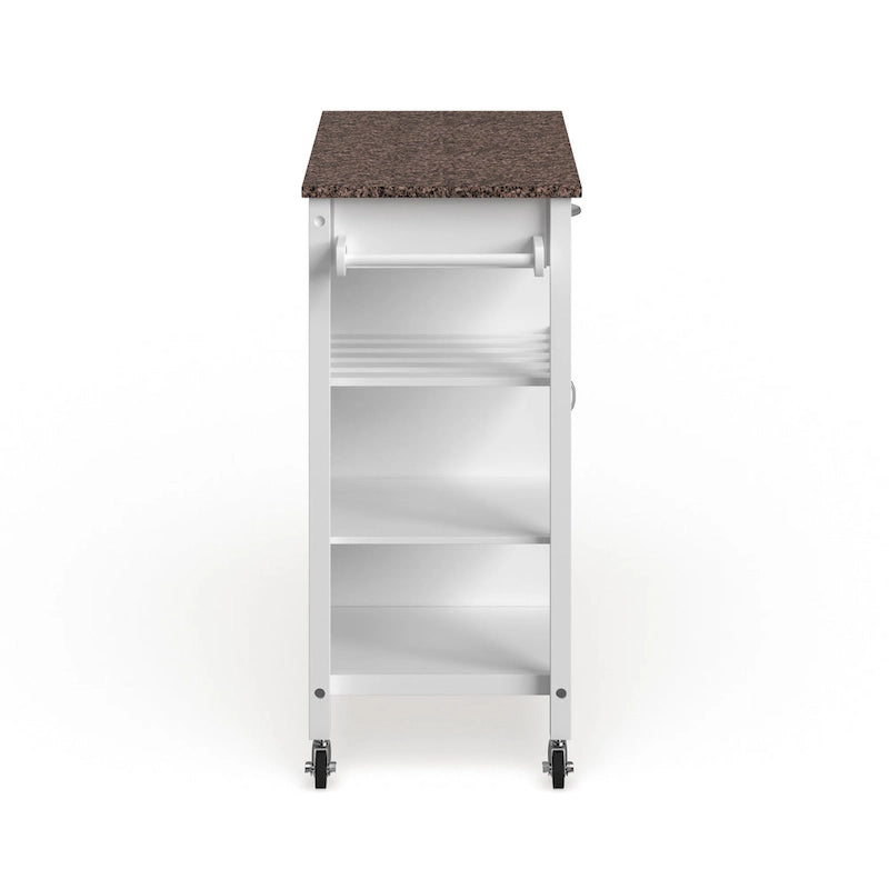 Wooden 3-Shelf Kitchen Cart
