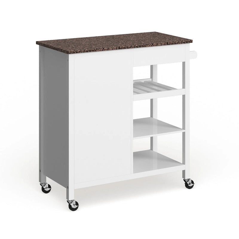 Wooden 3-Shelf Kitchen Cart