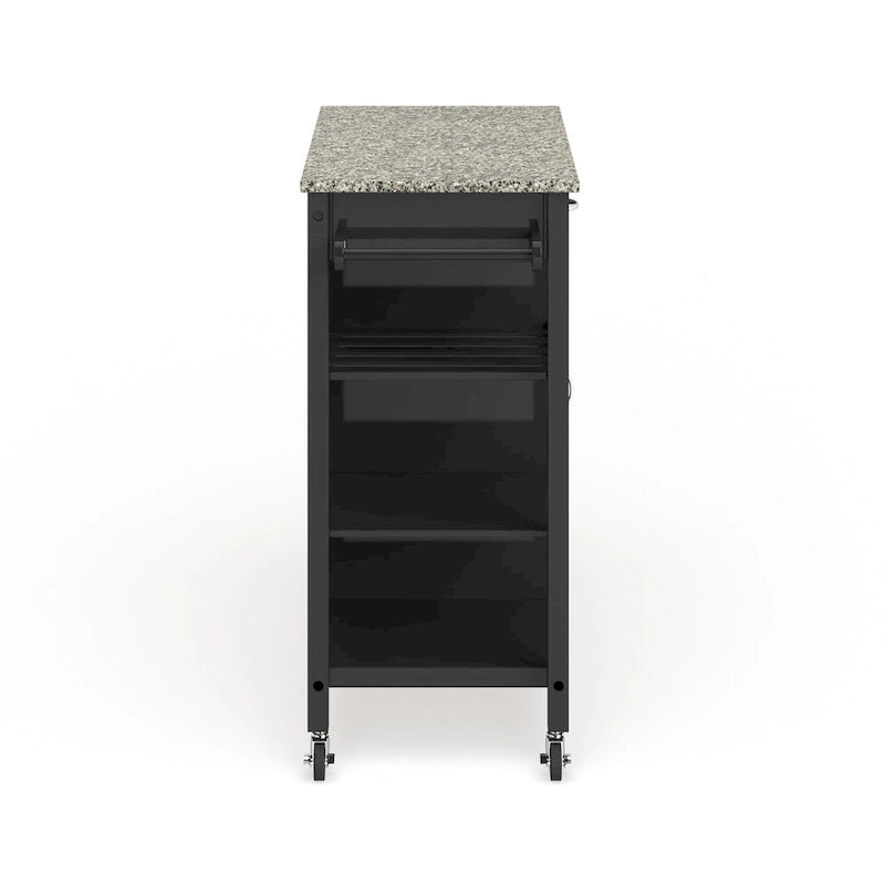 Wooden 3-Shelf Kitchen Cart