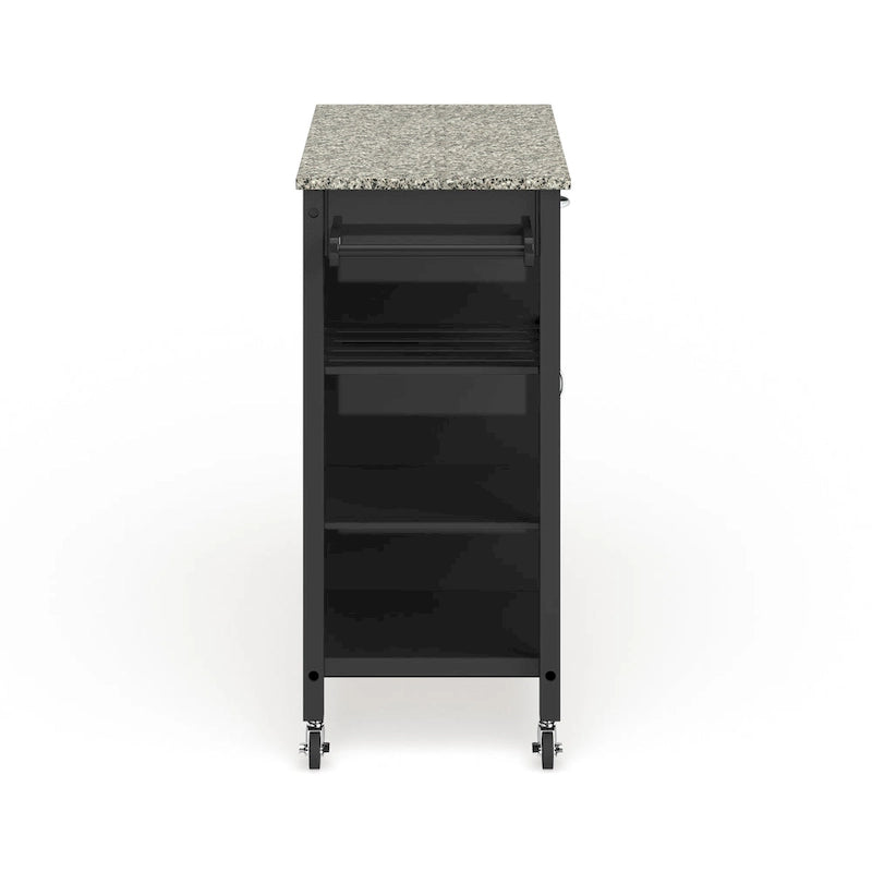 Wooden 3-Shelf Kitchen Cart