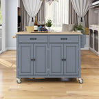 Keukeneilandtrolley met blad van massief hout