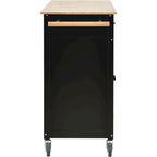 Keukeneilandtrolley met blad van massief hout