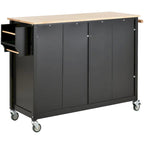 Keukeneilandtrolley met blad van massief hout