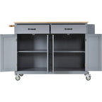 Keukeneilandtrolley met blad van massief hout