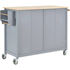 Keukeneilandtrolley met blad van massief hout