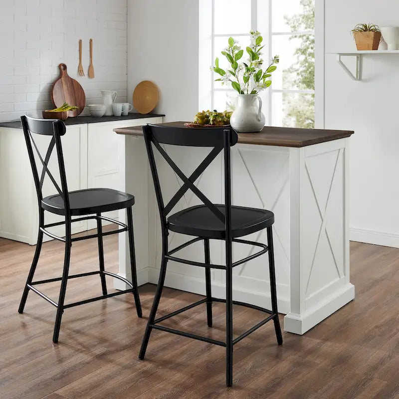 Kitchen Island with Counter Stools - 50D x 47.75W x 36.25H