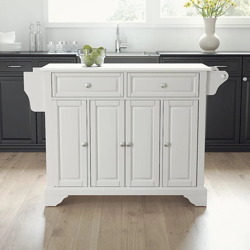 Granite Top Full Size Kitchen Island Cart - 51.5W x 18D x 36H