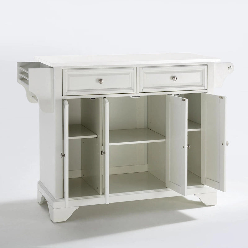 Granite Top Full Size Kitchen Island Cart - 51.5W x 18D x 36H