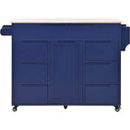 Kitchen Cart with Wheels and 8 Drawers