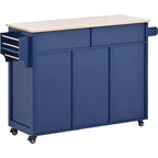 Kitchen Cart with Wheels and 8 Drawers