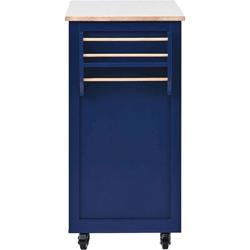 Kitchen Cart with Wheels and 8 Drawers