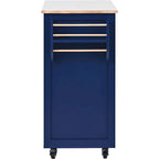 Kitchen Cart with Wheels and 8 Drawers