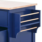 Kitchen Cart with Wheels and 8 Drawers