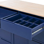 Kitchen Cart with Wheels and 8 Drawers