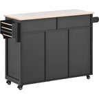 Kitchen Cart with Wheels and 8 Drawers