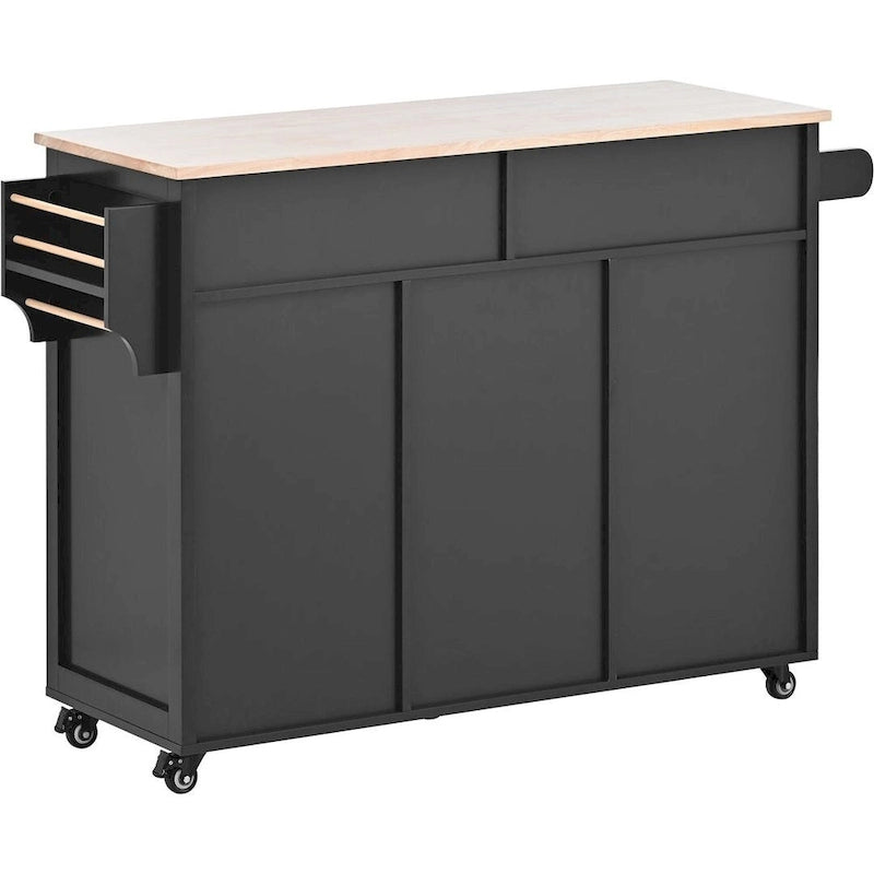 Kitchen Cart with Wheels and 8 Drawers