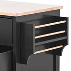 Kitchen Cart with Wheels and 8 Drawers